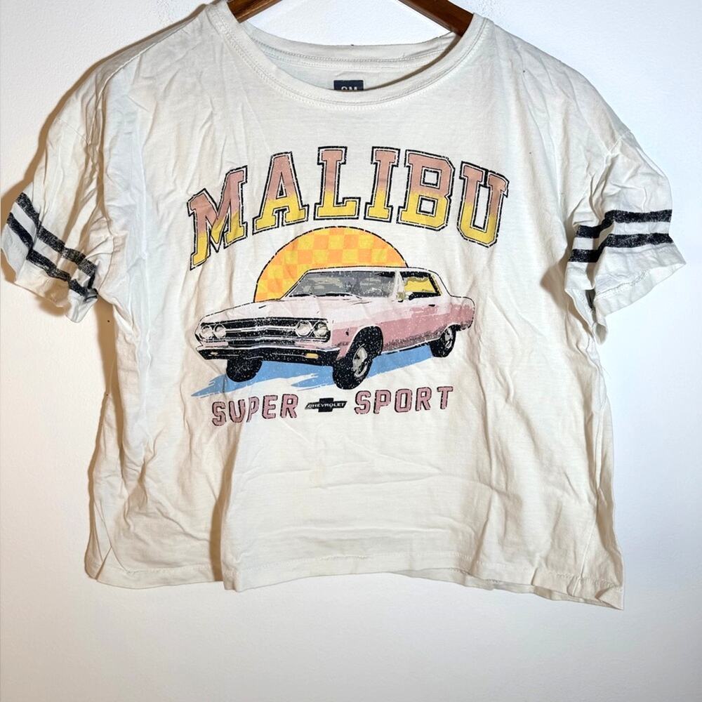 Malibu Super Sport Cropped T-Shirt - White